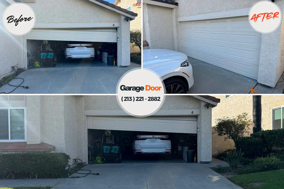 Before and after: garage door repair Ohkay Owingeh, NM
